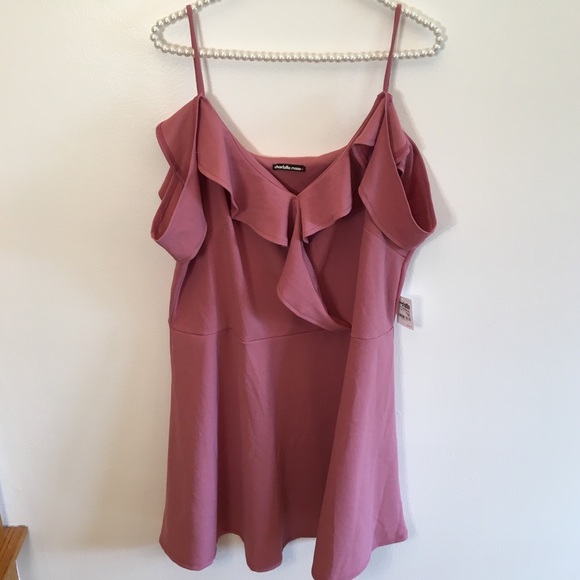 NWT Charlotte Russe+ ruffle pink dress size 2x - Picture 7 of 12